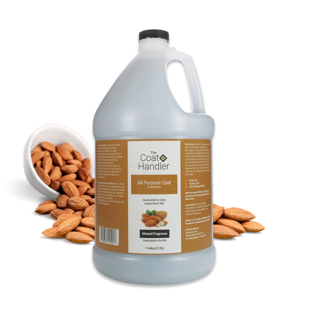 The Coat Handler All-Purpose Coat Dog Conditioner, 1 Gallon, 3.79 Litre - Natural Ingredients, Handcrafted, Loosens Tangles and Eliminates Static, Professional Grade