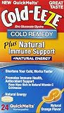 Cold-Eeze Immune Support Plus Energy Quickmelt Tablets, Natural Orange Flavor, 24 Count