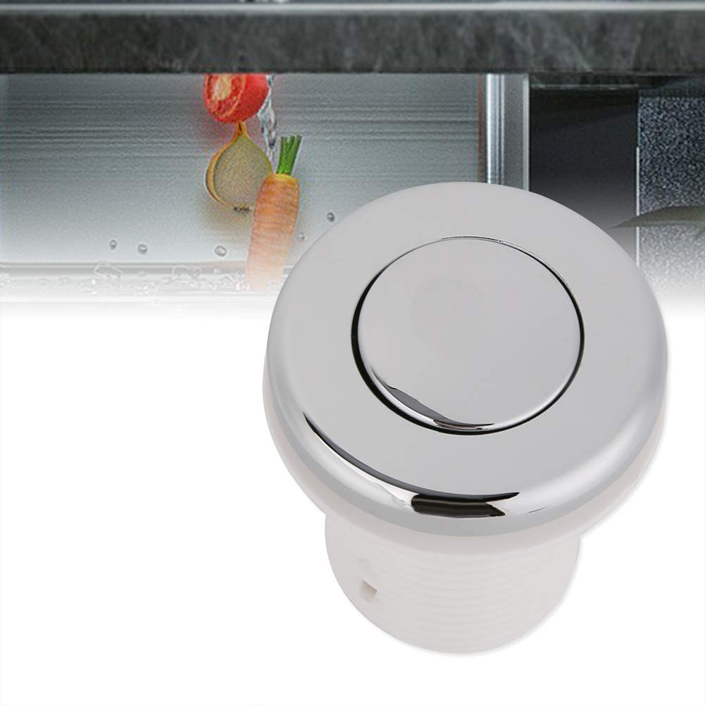 TOPINCN Air Button Switch, 28mm Waterproof, Push Button Operation, Chrome