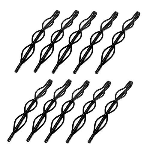 Hair Bobby Pin - TOOGOO(R) 10 Pcs Hair Ornament Barrette Bar Clips DIY Hairstyle Bobby Pin Black for Lady