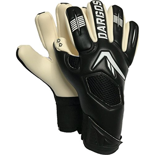 GOALKEEPER GLOVE by KRONIS Dargos Black/White Size 7 Professional level goalkeeper gloves