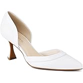 JENN ARDOR Women's Pumps Low Heels Pointed Closed Toe Kitten Dress Shoes for Women Comfortable Stiletto Heeled Sandals Classic Wedding Party D'Orsay Work Pumps