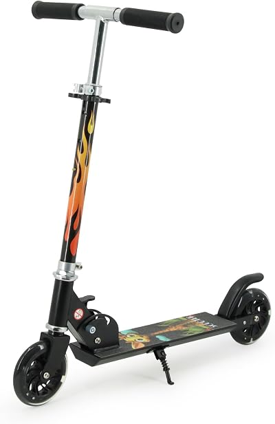 TENBOOM Kids Scooter 4-7 2 Wheels Light Up Adjustable Handlebar Foldable
