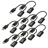Moread DisplayPort to HDMI Adapter, 10 Pack, Gold-Plated Display Port to HDMI Converter, DP to HDMI Cord (Male to Female) Compatible with Computer, Desktop, Laptop, PC, Monitor, Projector, HDTV -Black
