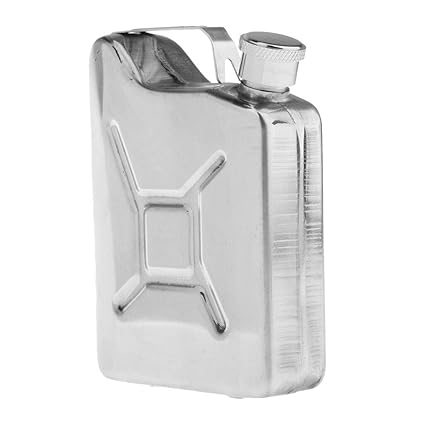 ELECTROPRIME 5oz Hip Flask Drinking Whiskey Wine Liquor Alcohol Silver Oil Can Bottle