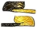 Rimix Two Tone Silky Durag 360, 540, and 720 Waves Extra Long and Wide Straps Limited Edition (Black/Egyptian Gold)