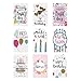 WRAPAHOLIC Gift Tags with String - 54PCS Birthday Paper Tags with Glitter Celebrating Candles, Balloons Pattern Design for Birthday, Party Favors, Baby Shower