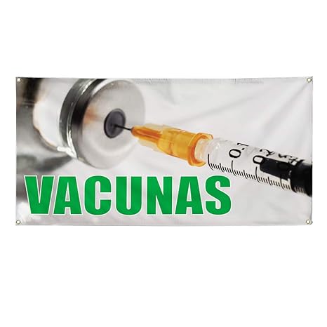 Amazon Com Vinyl Banner Sign Vacunas Health Care Vacunas Outdoor