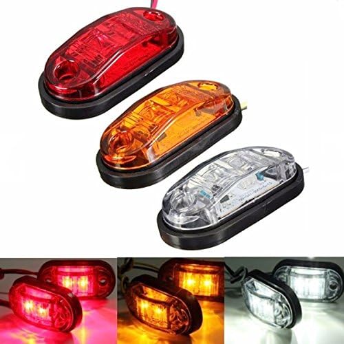 Ruanyi Side Marker Lamps / Brake Signal Decoration Lamps 10~30V 2W Side Marker Lights Lamps For Car Truck Trailer Plastic Car ( 2PCS ) LED lighting ( Color : Yellow )