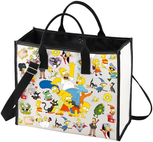 Amazon.com: The Simpsons Springfield Characters Print Tote Bag 16