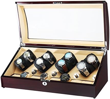 Automatic Watch Winder Storage Boxes for 16 Watches with LED Light for Automatic Watches