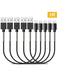 iPhone Charger Cable Puridea Lightning Cable 5Pack(1ft) Spring Protect Long iPhone Charging Cable iPhone Charger Cord Mfi Certified Compatible for iPhone XS Max XR X 8 8Plus 7 7P 6S iPad iPod IOS