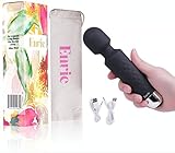 Wireless, Waterproof Personal Wand Massager by Live Love Envie - Top Rated - Powerful & Quiet - Relieves Stress & Tension - 8 Speeds & 20 Vibration Patterns - 2 USB Cables - Mini (Black)