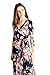 On Trend Women's Paris Bohemian 3/4 Sleeve Long Maxi Dress (X-Large, Blue Boho)