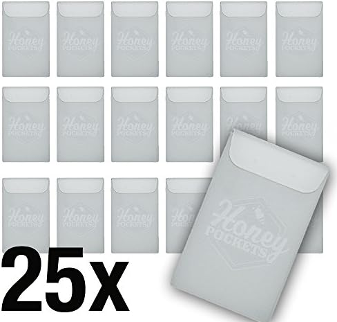25 - Honey Pockets Platinum Cured Nonstick Silicone Oil Wax Wallet Pouch - Clear Transparent