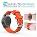 MoKo Band Compatible with Samsung Gear S2 Classic/Galaxy Watch 42mm, Soft Silicone Watch Strap Fit Garmin Vivoactive 3/Gear S2 Classic SM-R732/R735/Ticwatch 2/Gear Sport SM-R600 Smartwatch, Orange