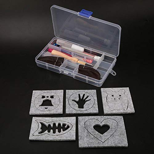 Bicaquu Needle Felting Poke Tool Kits Wool Felt Template Mould DIY Handcraft Accessories - Thumbnail 4