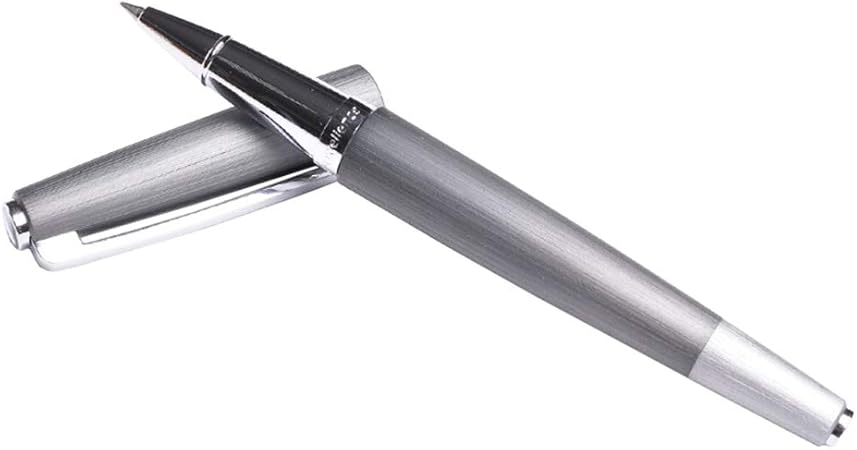 Amazon Kaco Balance グレー アルミニウム ローラーボールペン 細字 ブラックインク ハイエンドメタルワイヤードローイングペン オフィスビジネスギフトペン 水性ボールペン 文房具 オフィス用品