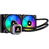 Corsair H100i Raffredamento dell'Acqua e Freon Processore, Radiatore da 240 mm,  l’Illuminazione RGB