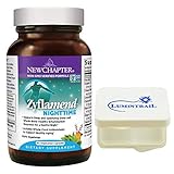 New Chapter Sleep Aid Zyflamend Nighttime Supports Sleep & Whole Body with Turmeric, Holy Basil - 60 Vegetarian Capsules Bundle with a Lumintrail Pill Case