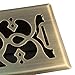 Accord AMFRABV410 Floor Register with Victorian Design, Fits 4-Inch x 10-Inch(Duct Opening Measurements), Antique Brass