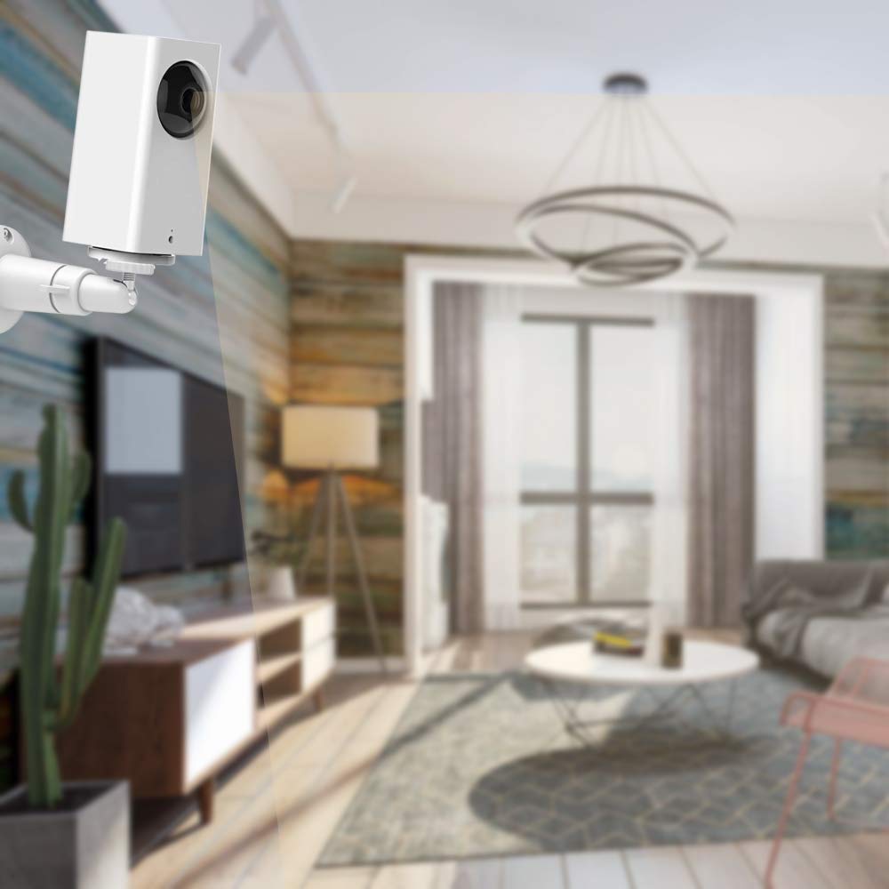 Wyze Cam Pan Wall Mount Bracket, Gresur Adjustable Security Rust-Resistant Aluminum Wall Mount for Wyze Cam Pan/Arlo and Other Compatible Models Indoor Outdoor Security Camera Mount(2 Pack, White)