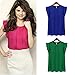 Womens Casual Loose Tops Chiffon Shirt Short Tulip Sleeve Blouse by Topunder