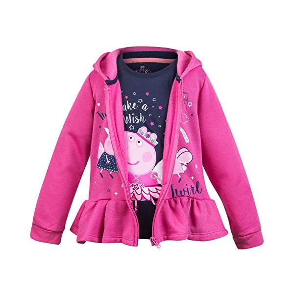 Peppa Pig Toddler Girls Set Hoodie, T-Shirt & Sweatpants, Multicolored, Size 3T - Image 8