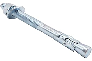 Horiznext 5/8" x 6" Wedge Anchor, for Cement and Concrete only, zinc-Plated Carbon Steel Screws and lag Bolts （ 20 pcs