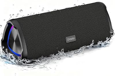 Altifalante Bluetooth potente de 20W, luzes RGB para coluna Bluetooth, coluna Bluetooth portátil 6.0, reprodução 30H, impermeável IPX6, suporte cartão AUX/TF, adequado para atividades ao ar livre/festas