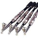 Sougayilang Portable Telescopic Carbon Fishing Rod Travel Spinning Saltwater Fishing Pole
