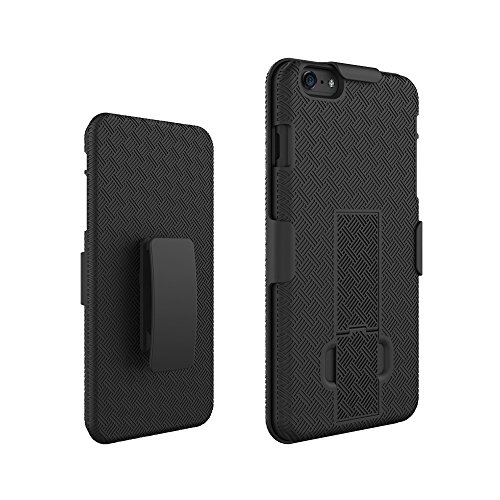 iPhone 6s Plus Case, 6 Plus Case, HLCT Slim Shell Complete Protective Como Set with Built-In Stand Kickstand