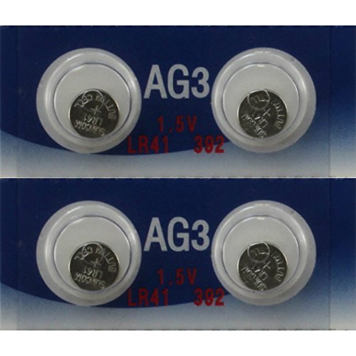 4 AG3 / LR41 Replacement Batteries for Streamlight Nano Mini Flashlight
