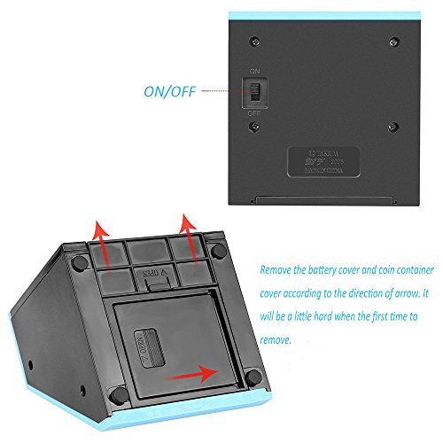 Onerbuy Novelty Face Bank Coin Eating Savings Bank Kids Money Saving Collection Piggy Bank (Blue Brick)