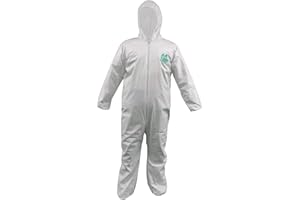 Andes Safety Disposable Protective Coveralls, Full Body Protection Suits with Hood, Elastic Wrists and Ankles