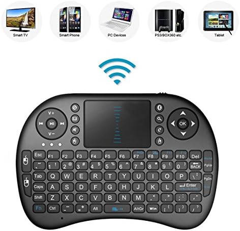 Bestdeal® 2.4GHz Mini Mobile Wireless Keyboard with Touchpad Mouse, Rechargable Li-ion Battery for Smart TV Hisense LTDN40K220 & LTDN50K220 & LTDN50XT880