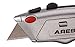 Heavy Duty Utility Knife | ARES 70341 | 2-Position Manual Retraction and Quick Blade Change Design | 3 Blades Included with Knife