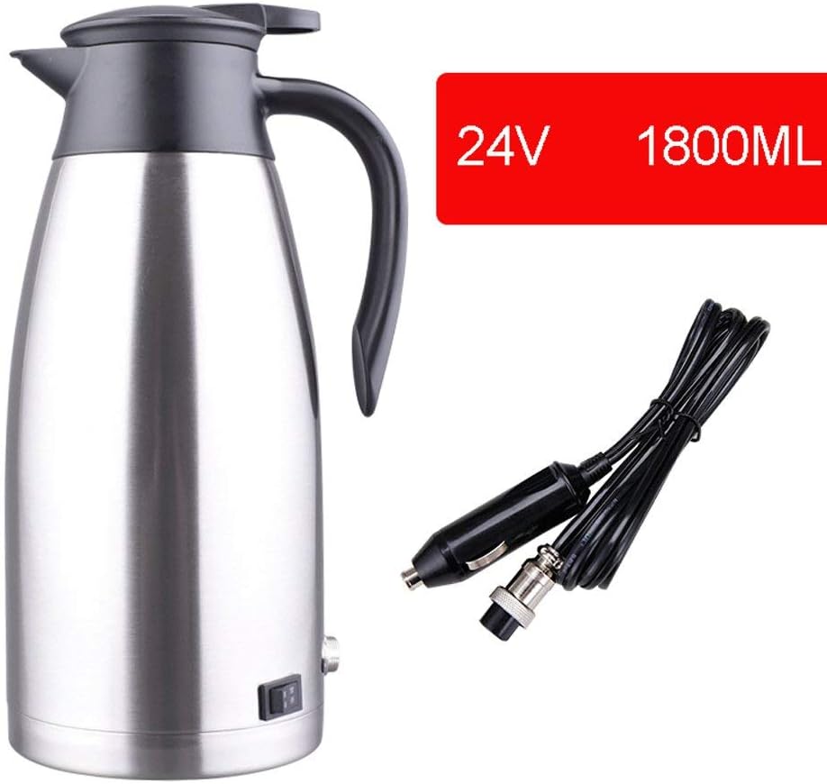 TERMALY Heat Up Car Cup,Heated Cup for Car,Large-Capacity car Kettle, Electric Kettle 24v, car Truck Electric Cup, Water Heater 1.8L,A