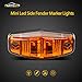 Partsam 2 Pcs LED Light 2 Diode Amber Universal Surface Mount Clearance Side Marker Trailer (Size: 2.53 x 1.06 x 0.71 inch)