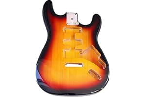 JD.Moon Electric Guitar Body for Fender ST Strat Guitar DIY Poplar Guitar Body HSS Glossy Sunset 56mm