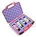 CASEMATIX TOY BOX Travel Storage Fingerlings Case – Fun PINK Protective Home Designed To Carry Four Fingerling Baby Monkey Collector Children Kid Toys