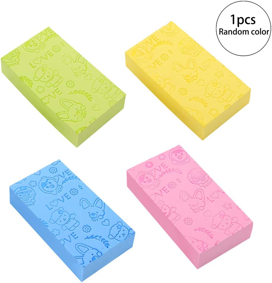 Xiton Body Sponge 1 Piece Soft Bath Sponge High Density Body Exfoliating Sponge Shower Rub Tools Body Washing Loofah Cleaning Sponge Towel For Baby Adults(Random)