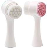 Soft Bristle Facial Brush，Soft Bristle Facial Brush for Deep Pore Cleaning, Makeup Removal Massaging Rejuvenating Delicate an