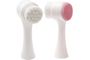 Soft Bristle Facial Brush，Soft Bristle Facial Brush for Deep Pore Cleaning, Makeup Removal Massaging Rejuvenating Delicate an