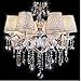 TOPMAX First-rate Crystal Chandelier Lighting With Lampshade E12 6 Lights For Interior Decoration