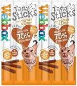 Webbox NEW 6 Pack Mixed Cat Sticks Treats Cod Duck Beef Chicken Turkey Salmon view 7
