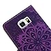 Note 5 Case,Galaxy Note 5 Case,CASELAND [Premium Flip] PU Leather Wallet Stand Protective Cover Case For Samsung Galaxy Note 5 - Purple Flower