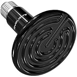 BYB - 150W 110V Ceramic Infrared Heat Emitter Brooder Coop Pet Infrared Lamp Bulb, Black