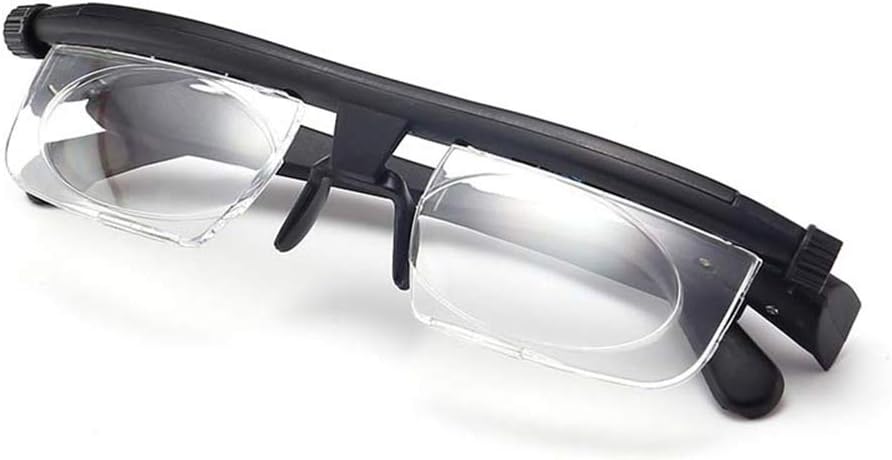 Focal length adjustable reading glasses, 6D to +3D myopia magnifying glass, HD anti-fatigue men and women old glasses, father and mother best gift ZDDAB