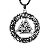 1pcs Norse Vikings Pendant Necklace Norse Valknut RUNE Pendant Necklace Original Amulet Pendant Necklace